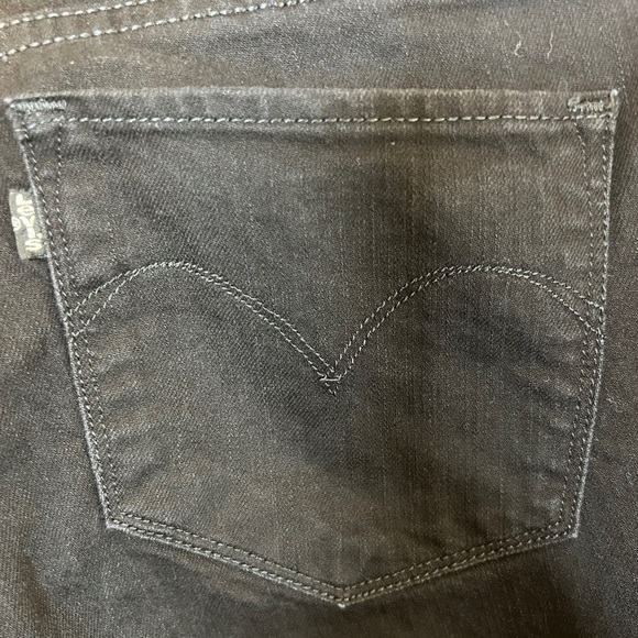 🐙Levi’s Black Denim Jeans Women’s Straight Leg - Picture 6 of 13
